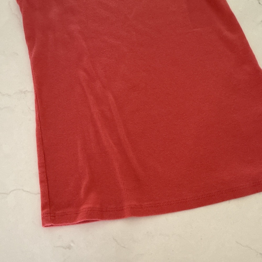 A New Day Girls Large Red Ribbed Knit Stretch Crewneck Sleeveless Tank - Picture 2 of 6